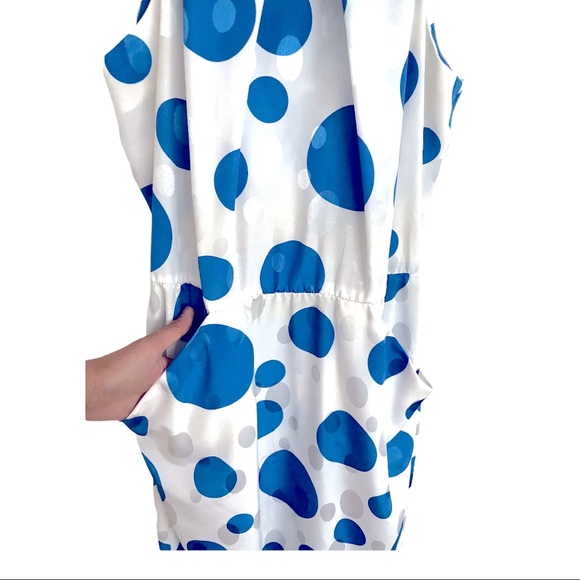 Silk vintage dress polka dots - Picture 3 of 5